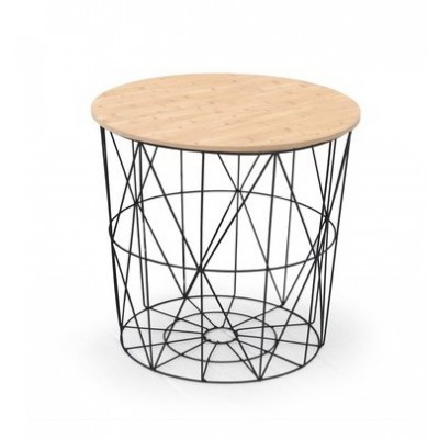 Стол журнальный HALMAR MARIFFA натуральный/черный, 42/41